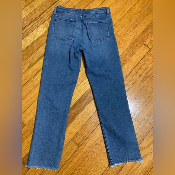 Evereve The Ever Straight High Rise Straight  Button Fly Denim Jeans Size 28 - Picture 7 of 9